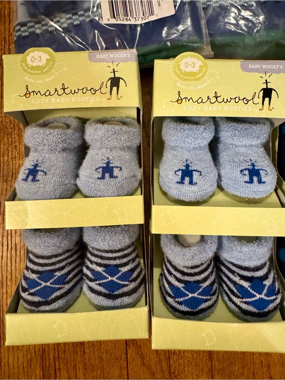 Smartwool Baby Sock & Bootie Sets - Light Blue and Navy